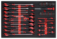 Schroevendraaier- en bitsset 122dlg EVA-tray