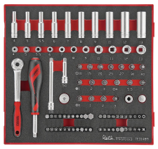 Doppen- en bitsset 1/4" 89dlg TED tray