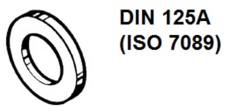 Sluitring DIN 125A, rvs A2