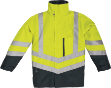 4 in 1 high vis parka met pu coating