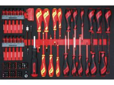 Schroevendraaier- en bitsset 98dlg EVA-tray