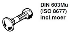 Slotbout DIN 603, verzinkt