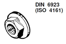 Zeskant flensmoer DIN 6923 vertand, rvs A2