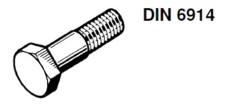 Voorspanbout DIN6914 10.9 blank