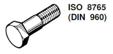 Zeskantbout DIN960 10.9 blank