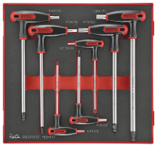 Allensleutelset T-hendel TED-tray 7 dlg