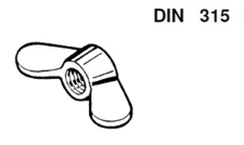 Vleugelmoer DIN315 verzinkt