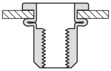 Blindklinkmoer MASTERGRIP RVS Hexatop open type/cilinderkop