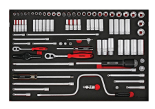 Doppenset en acc. 1/4 en 3/8 4-22mm 86dlg EVA-tray