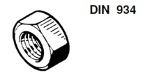 Zeskantmoer DIN934 warmverzinkt