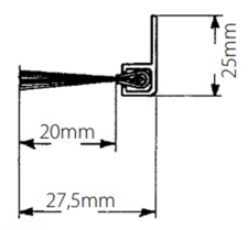 Tochtborstel F-profiel alu