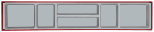 lege TX-tray met 6-vak verdeling
